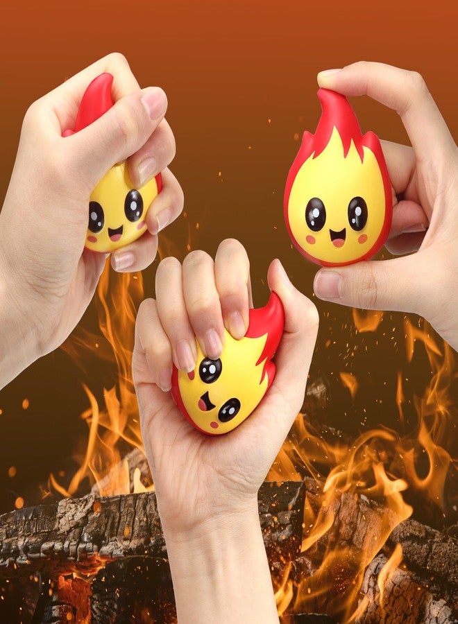 Soaoo 24 Pcs Fire Stress Balls Fake Fire Funny Squeeze Stress Relief Balls Toys for Adults Fidget Toy Therapy Fidget Appreciation Gifts for Christmas Office Coworker Birthday Office Stuffer - Image 3